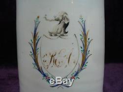 18C Antique Chinese export porcelain armorial large mug excellent