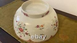 18th Century Chinese Porcelain Export Bowl Antique Large Famille Rose
