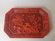 19/20th Century Chinese Carved Red Lacquer Large Plate #23