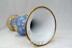 19¼ Ex large Antique Chinese Canton Enamel Vase