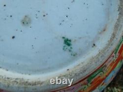 19thC LARGE CANTON FAMILLE ROSE BOWL TYPICALLY DECORATED & VERY GOOD COND