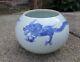19th C. Chinese Porcelain Blue And White Large Brush Wash/ Bowl With Dragon