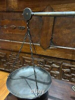 19th Century Antique Chinese Large Balance Scale Hardwood Case