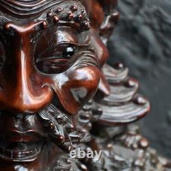 19th Century Large Scale Chinese Burr Root Wood Carving