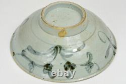 19th Chinese Qing DEHUA KILN FUJIAN Blue White LARGE 9½ Porcelain Bowl