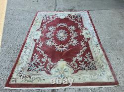 20thC, large, chinese, wool, floral, thick pile, carpet, room size, 9' x 6', large rug