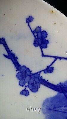 20th Century Chinese Blue And White Hand Painted Large Charger