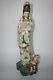 26.3 Tall Large Antique Chinese Porcelain Guan Yin With Kid Figure Statue 7kg
