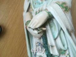 26.3 Tall Large Antique Chinese Porcelain Guan Yin with Kid Figure Statue 7kg