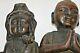 2 Large Antique Chinese Bronze Statues Of Buddha And Guanyin, C1920
