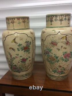 2 Large Antique Oriental Vases DT130