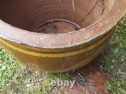 4 Large Antique Chinese Brown Glaze Dragon Jardiniere Pot Planters