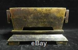 4kg Rare Large Heavy Old Chinese Bronze Incense Burner Censer and Base Marks