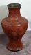 Antique 18c Chinese Red Lacquered Large Cinnabar Immortals On Landscape Vase 14