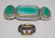 Antique Jade Buckle Chinese 19th Century Large / Brass Mounting (5e4)