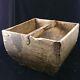 Antique Large Asian Chinese Wood Rice Grain Harvest Bucket Basket With Handle