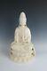 A Chinese Large White Porcelain Guan-yin / Kwan-yin Buddha Figurine Statue Art