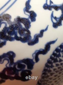 A LARGE CHINESE BOTTLE VASE Xuande Imperial 5 Claw Dragon