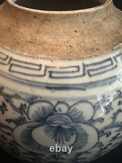 A Large C18th Chinese Blue & White Happiness Marriage Ginger Jar