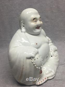 A Large Chinese Famille Rose Porcelain Sitting Laughing Buddha 1930 Mao Jisheng