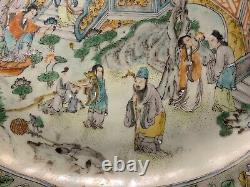 A Large Chinese Famille Verte Initialed Plate, Early 19th Century