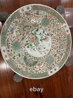 A Large Chinese Family Rose Porcelain Charger