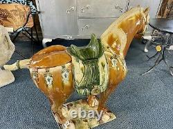 A Large Glazed Pottery Tang Style Horse, Height 79 CM