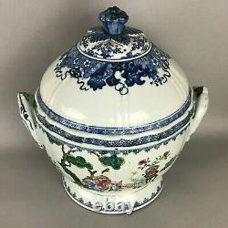 A large Chinese Qianlong period (1735-1796) famille rose figural tureen