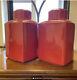 A Pair Of Large Red Ginger Jars By India Jane