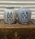 A Pair Pf Large Vintage / Antique Chinese Blue And White Ginger Jar