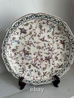 A very Large & rare Antique Chinese 19th C Crackle Plate