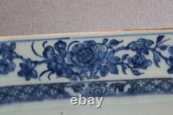 A very large and rare Qianlong Chinese blue and white deep plate
