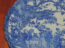 Amazing Large Antique Chinese Blue and White Porcelain Plate