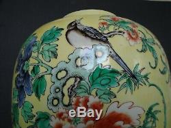 An antique large Chinese porcelain F/V Jar & cover, Kangxi dlb'blue circle mark