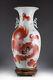 Antique 1900s Ancient Chinese Large Porcelain Vase With Fire Dogs Foo, 47 Cm