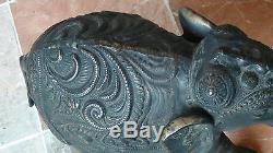 Antique 19c Chinese Very Large Bronze Ornamental Elephant Statue