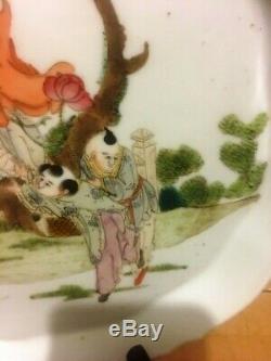Antique Beautiful Large Chinese Famille Rose Porcelain Tray