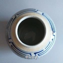 Antique Chinese Blue & White Porcelain'Double Happiness' Large Ginger Jar