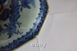 Antique Chinese Blue and White Porcelain Large Soup Tureen Cover-Lid 18thC