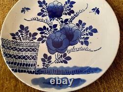 Antique Chinese Blue/white Painted Pottery Large Plate