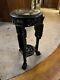 Antique Chinese Ebony Hardwood Plant Jardiniere Pot Stand Large Carving