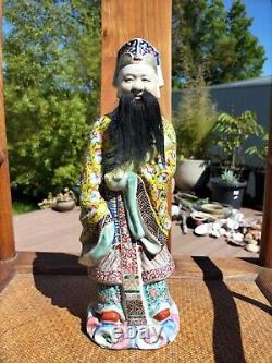 Antique Chinese Handmade Large Porcelain Figure