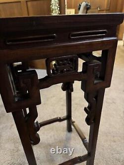 Antique Chinese Hongmu Wood Plant Jardiniere Pot Stand Large