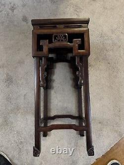 Antique Chinese Hongmu Wood Plant Jardiniere Pot Stand Large