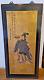Antique Chinese/japanese Lacquered Chinoiserie Large Decorative Panel Signed