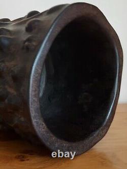 Antique Chinese Large Ebony Pencil / Brush Pot