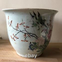 Antique Chinese Large Planter Jardiniere with Inscriptions