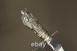 Antique Chinese Large Silver Soup Spoon