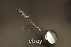 Antique Chinese Large Silver Soup Spoon