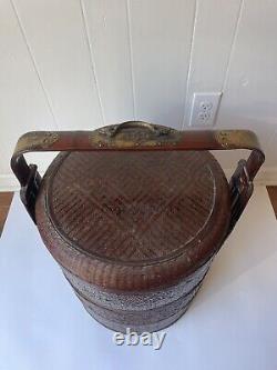 Antique Chinese Large Wedding Basket